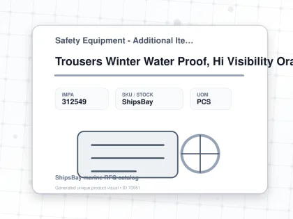 Trousers Winter Water Proof, Hi Visibility Orange/navy Xl - Safety Equipment - Additional Items - IMPA 312549 - UOM PCS