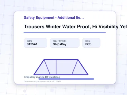 Trousers Winter Water Proof, Hi Visibility Yellow/navy M - Safety Equipment - Additional Items - IMPA 312541 - UOM PCS