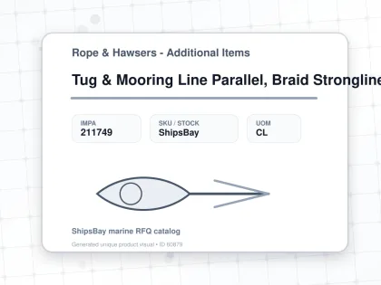 Tug & Mooring Line Parallel, Braid Strongline 112mmx200mtr - Rope & Hawsers - Additional Items - IMPA 211749 - UOM CL