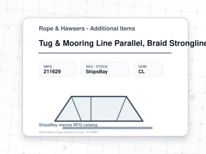Tug & Mooring Line Parallel, Braid Strongline 32mm X 200mtr - Rope & Hawsers - Additional Items - IMPA 211629 - UOM CL