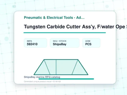 Tungsten Carbide Cutter Ass'y, F/water Ope Scalemachine 300mm - Pneumatic & Electrical Tools - Additional Items - IMPA 592410 - UOM PCS