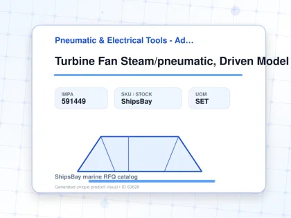 Turbine Fan Steam/pneumatic, Driven Model C-12a - Pneumatic & Electrical Tools - Additional Items - IMPA 591449 - UOM SET