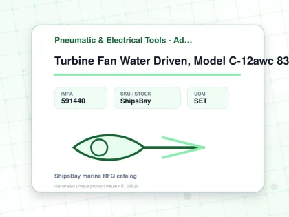 Turbine Fan Water Driven, Model C-12awc 83-142m3/min - Pneumatic & Electrical Tools - Additional Items - IMPA 591440 - UOM SET