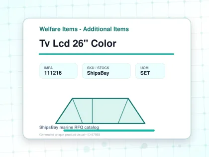 Tv Lcd 26" Color - Welfare Items - Additional Items - IMPA 111216 - UOM SET
