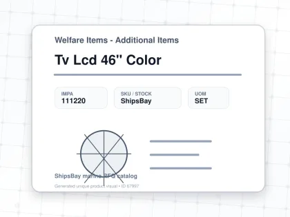 Tv Lcd 46" Color - Welfare Items - Additional Items - IMPA 111220 - UOM SET