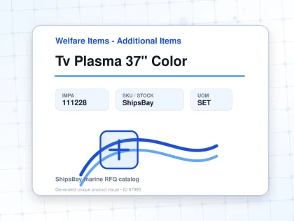 Tv Plasma 37" Color - Welfare Items - Additional Items - IMPA 111228 - UOM SET