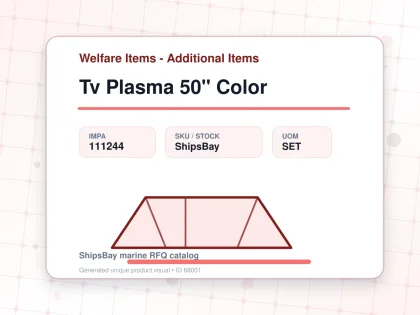 Tv Plasma 50" Color - Welfare Items - Additional Items - IMPA 111244 - UOM SET