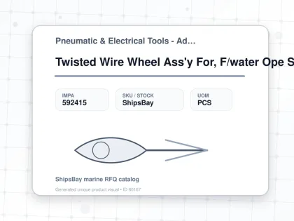 Twisted Wire Wheel Ass'y For, F/water Ope Scalemachine 200mm - Pneumatic & Electrical Tools - Additional Items - IMPA 592415 - UOM PCS