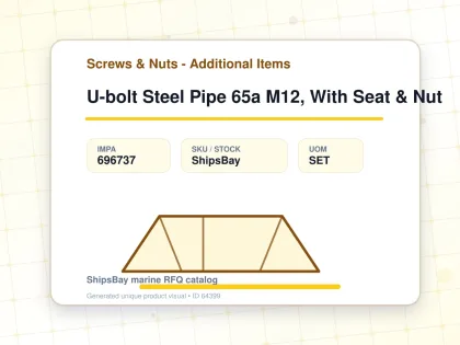 U-bolt Steel Pipe 65a M12, With Seat & Nut - Screws & Nuts - Additional Items - IMPA 696737 - UOM SET