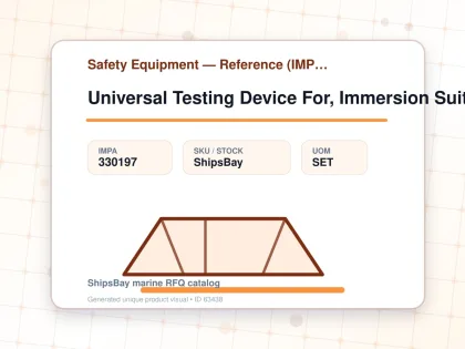 Universal Testing Device For, Immersion Suit Med/solas Cert - Safety Equipment — Reference (IMPA) - IMPA 330197 - UOM SET