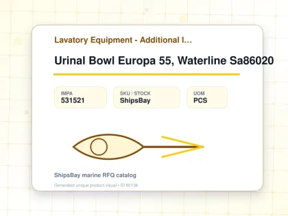 Urinal Bowl Europa 55, Waterline Sa86020 - Lavatory Equipment - Additional Items - IMPA 531521 - UOM PCS