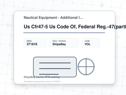 Us Cfr47-5 Us Code Of, Federal Reg.-47(part80-end)'97 - Nautical Equipment - Additional Items - IMPA 371818 - UOM VOL