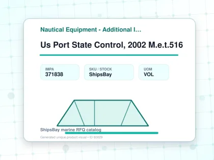 Us Port State Control, 2002 M.e.t.516 - Nautical Equipment - Additional Items - IMPA 371838 - UOM VOL