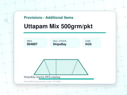 Uttapam Mix 500grm/pkt - Provisions - Additional Items - IMPA 004897 - UOM KGS