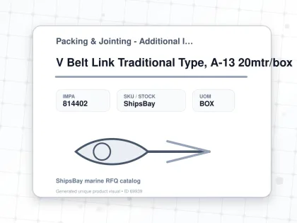 V Belt Link Traditional Type, A-13 20mtr/box - Packing & Jointing - Additional Items - IMPA 814402 - UOM BOX