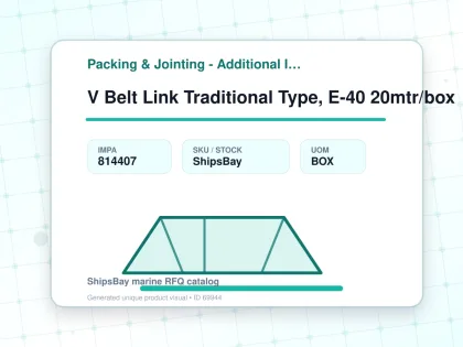 V Belt Link Traditional Type, E-40 20mtr/box - Packing & Jointing - Additional Items - IMPA 814407 - UOM BOX