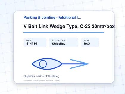 V Belt Link Wedge Type, C-22 20mtr/box - Packing & Jointing - Additional Items - IMPA 814414 - UOM BOX