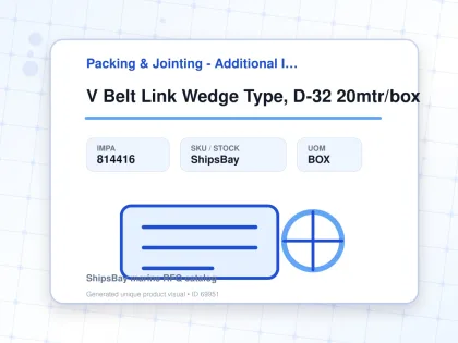 V Belt Link Wedge Type, D-32 20mtr/box - Packing & Jointing - Additional Items - IMPA 814416 - UOM BOX