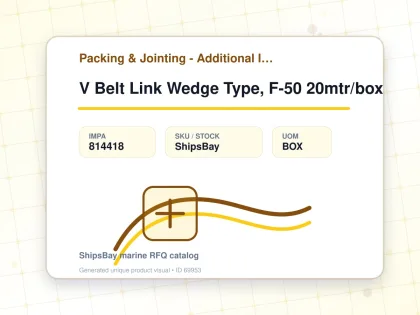 V Belt Link Wedge Type, F-50 20mtr/box - Packing & Jointing - Additional Items - IMPA 814418 - UOM BOX