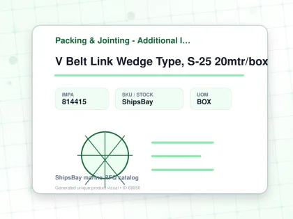 V Belt Link Wedge Type, S-25 20mtr/box - Packing & Jointing - Additional Items - IMPA 814415 - UOM BOX