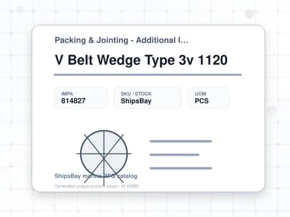 V Belt Wedge Type 3v 1120 - Packing & Jointing - Additional Items - IMPA 814827 - UOM PCS