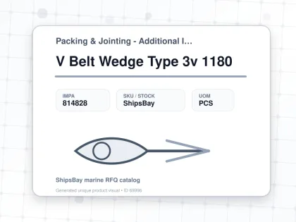 V Belt Wedge Type 3v 1180 - Packing & Jointing - Additional Items - IMPA 814828 - UOM PCS