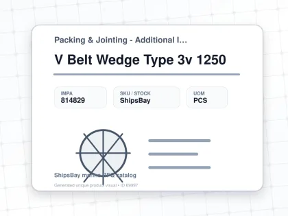 V Belt Wedge Type 3v 1250 - Packing & Jointing - Additional Items - IMPA 814829 - UOM PCS