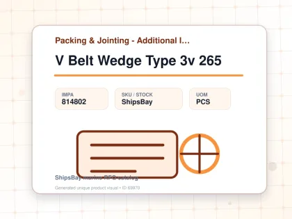 V Belt Wedge Type 3v 265 - Packing & Jointing - Additional Items - IMPA 814802 - UOM PCS