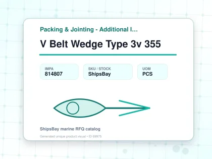 V Belt Wedge Type 3v 355 - Packing & Jointing - Additional Items - IMPA 814807 - UOM PCS