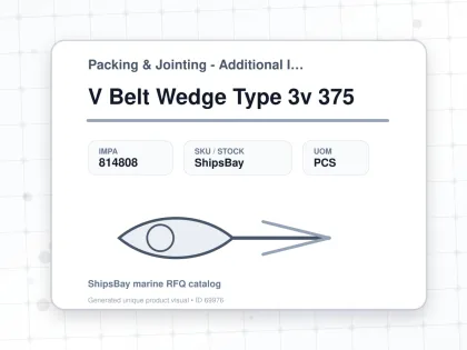 V Belt Wedge Type 3v 375 - Packing & Jointing - Additional Items - IMPA 814808 - UOM PCS