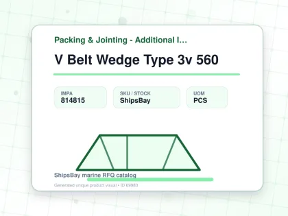 V Belt Wedge Type 3v 560 - Packing & Jointing - Additional Items - IMPA 814815 - UOM PCS