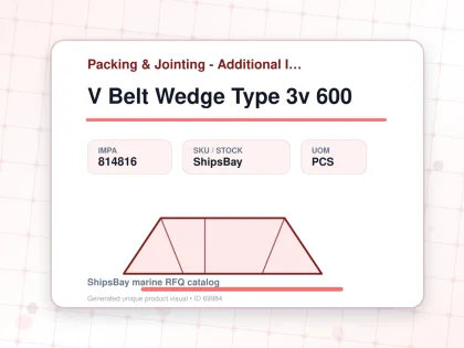 V Belt Wedge Type 3v 600 - Packing & Jointing - Additional Items - IMPA 814816 - UOM PCS