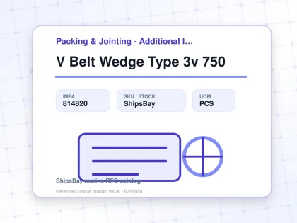 V Belt Wedge Type 3v 750 - Packing & Jointing - Additional Items - IMPA 814820 - UOM PCS