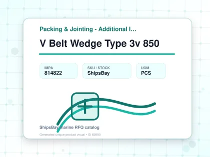 V Belt Wedge Type 3v 850 - Packing & Jointing - Additional Items - IMPA 814822 - UOM PCS