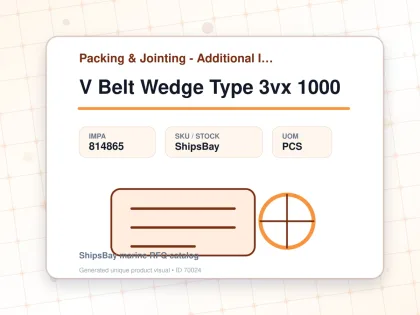 V Belt Wedge Type 3vx 1000 - Packing & Jointing - Additional Items - IMPA 814865 - UOM PCS