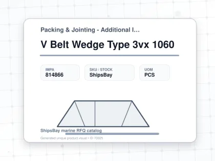 V Belt Wedge Type 3vx 1060 - Packing & Jointing - Additional Items - IMPA 814866 - UOM PCS