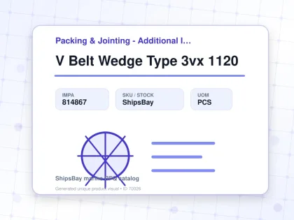 V Belt Wedge Type 3vx 1120 - Packing & Jointing - Additional Items - IMPA 814867 - UOM PCS