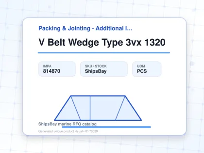 V Belt Wedge Type 3vx 1320 - Packing & Jointing - Additional Items - IMPA 814870 - UOM PCS