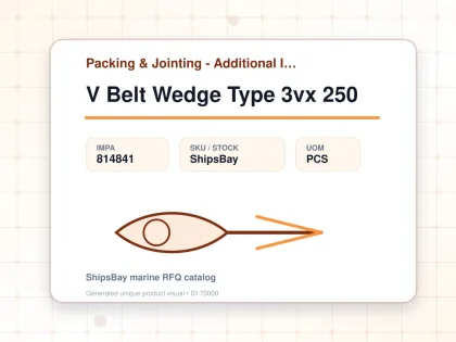 V Belt Wedge Type 3vx 250 - Packing & Jointing - Additional Items - IMPA 814841 - UOM PCS