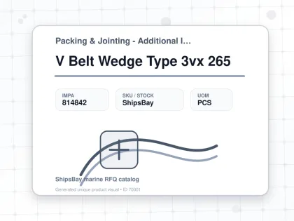 V Belt Wedge Type 3vx 265 - Packing & Jointing - Additional Items - IMPA 814842 - UOM PCS