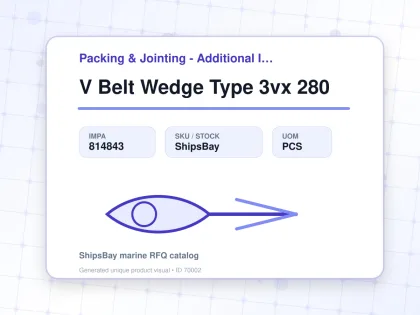 V Belt Wedge Type 3vx 280 - Packing & Jointing - Additional Items - IMPA 814843 - UOM PCS
