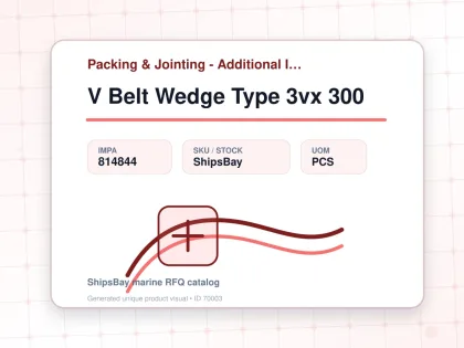 V Belt Wedge Type 3vx 300 - Packing & Jointing - Additional Items - IMPA 814844 - UOM PCS