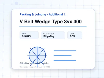 V Belt Wedge Type 3vx 400 - Packing & Jointing - Additional Items - IMPA 814849 - UOM PCS