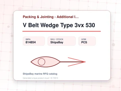 V Belt Wedge Type 3vx 530 - Packing & Jointing - Additional Items - IMPA 814854 - UOM PCS