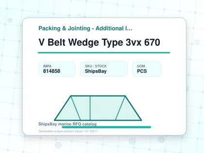 V Belt Wedge Type 3vx 670 - Packing & Jointing - Additional Items - IMPA 814858 - UOM PCS