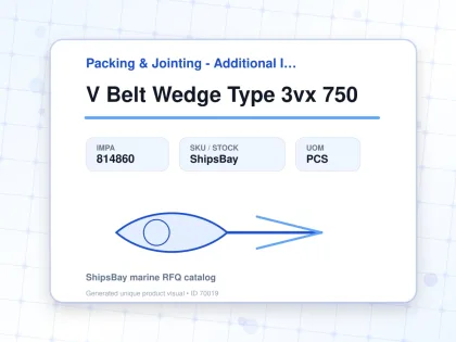 V Belt Wedge Type 3vx 750 - Packing & Jointing - Additional Items - IMPA 814860 - UOM PCS