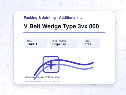 V Belt Wedge Type 3vx 800 - Packing & Jointing - Additional Items - IMPA 814861 - UOM PCS