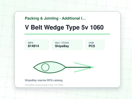 V Belt Wedge Type 5v 1060 - Packing & Jointing - Additional Items - IMPA 814914 - UOM PCS