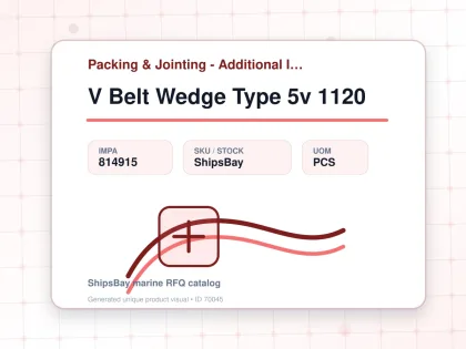 V Belt Wedge Type 5v 1120 - Packing & Jointing - Additional Items - IMPA 814915 - UOM PCS