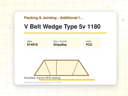 V Belt Wedge Type 5v 1180 - Packing & Jointing - Additional Items - IMPA 814916 - UOM PCS